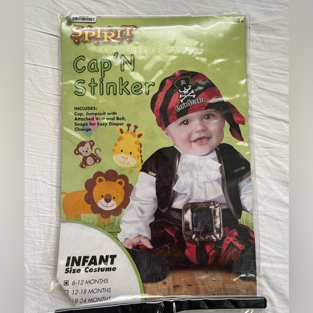 Cap'n Stinker Pirate Infant Costume - Picture 2 of 7